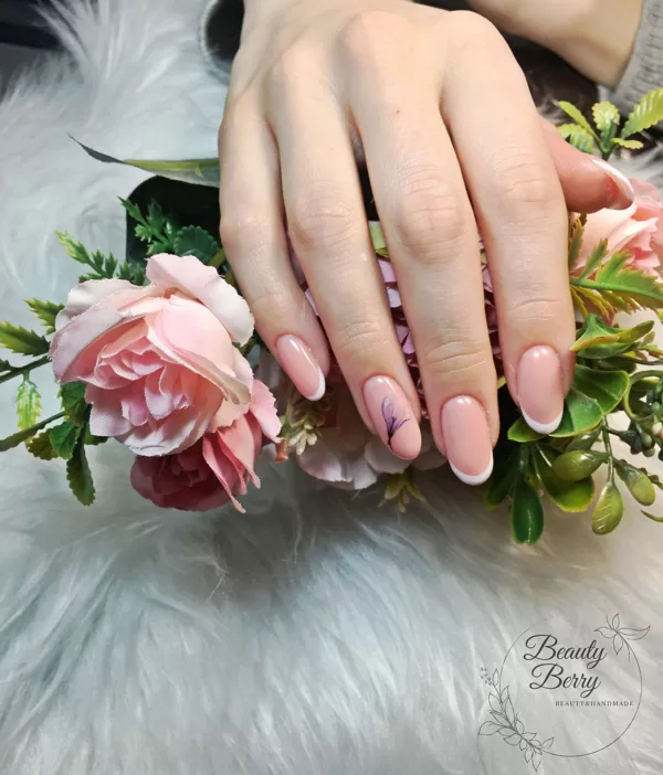 French manicure for wedding!